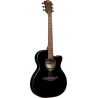 GUITARRA ACÚSTICA LÂG AUDITORIUM SLIM CUTAWAY TRAMONTANE 118 A/E - NEGRA