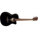 GUITARRA ACÚSTICA LÂG AUDITORIUM SLIM CUTAWAY TRAMONTANE 118 A/E - NEGRA