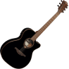 GUITARRA ACÚSTICA LÂG AUDITORIUM SLIM CUTAWAY TRAMONTANE 118 A/E - NEGRA