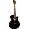 GUITARRA ACÚSTICA LÂG AUDITORIUM SLIM CUTAWAY TRAMONTANE 118 A/E - NEGRA