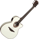 GUITARRA ACÚSTICA LÂG AUDITORIUM SLIM CUTAWAY TRAMONTANE 118 A/E - IVORY WHITE