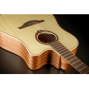 GUITARRA ACÚSTICA LÂG DREADNOUGHT CUTAWAY TRAMONTANE 70 A/C - NATURAL