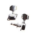 Clavijas cromadas de afinación para guitarras acústicas. Disposición 3+3
