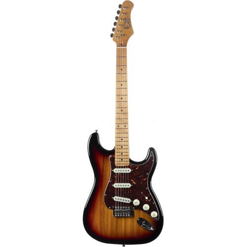 Guitarra eléctrica Eko Starter ST401 tipo Strat (diapasón de arce) - Sunburst