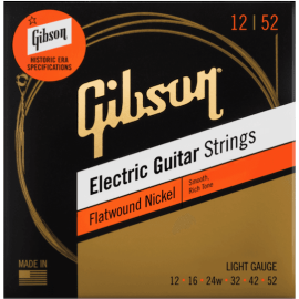 JUEGO ELÉCTRICA NICKEL FLATWOUND LIGHT 12-52