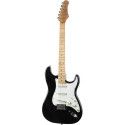Guitarra eléctrica Eko Starter ST401 tipo Strat (diapasón de arce) - Negra