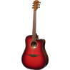 GUITARRA ACÚSTICA LAG DREADNOUGHT A/E CUTAWAY - EDICIÓN LIMITADA RED BURST