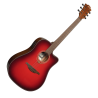 GUITARRA ACÚSTICA LAG DREADNOUGHT A/E CUTAWAY - EDICIÓN LIMITADA RED BURST
