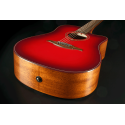 GUITARRA ACÚSTICA LAG DREADNOUGHT A/E CUTAWAY - EDICIÓN LIMITADA RED BURST