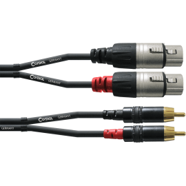 Cable de audio doble XLR/RCA hembra 1,5 m