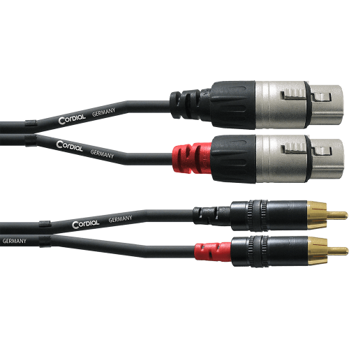Cable de audio doble XLR/RCA hembra 1,5 m
