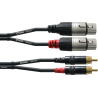 Cable de audio doble XLR/RCA hembra 1,5 m