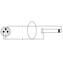 Cable de audio jack mono/XLR macho 5 m