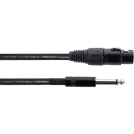 Cable de audio jack XLR/mono hembra de 5 m