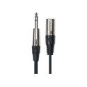 Cable de 1 metro de largo. Jack stereo macho a XLR macho
