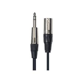 Cable de 1 metro de largo. Jack stereo macho a XLR macho