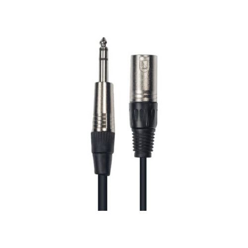 Cable de 1 metro de largo. Jack stereo macho a XLR macho