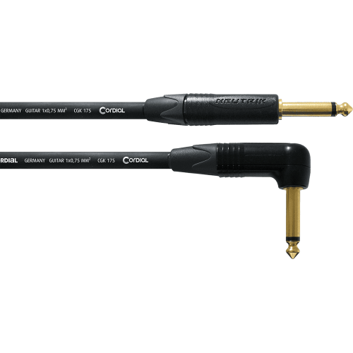 Cable de guitarra jack recto/acodado 6 m