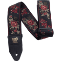 CORREA GUIT/ BAJO JACQUARD POLYPRO - "RED ROSE"