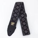 CORREA GUIT/ BAJO JACQUARD POLYPRO - ""REGAL BLACK