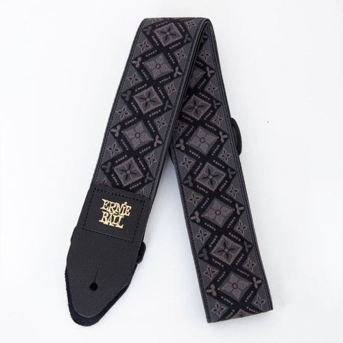 CORREA GUIT/ BAJO JACQUARD POLYPRO - ""REGAL BLACK