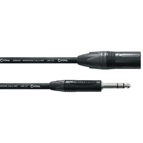 Cable de audio jack estéreo/XLR macho 10 m
