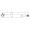 Cable de audio jack estéreo/XLR macho 10 m