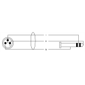 Cable de audio jack estéreo/XLR macho 5 m