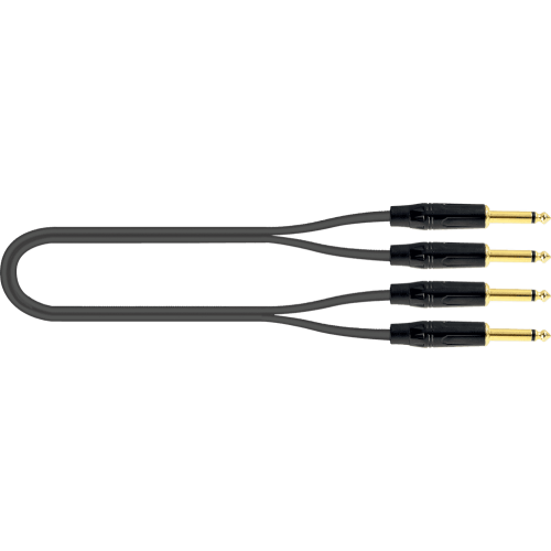 CABLE AUDIO PVC JACK MONO(x2)-JACK MONO(x2) SS - 2 m