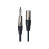 Cable de 3 metros de largo. Jack stereo macho a XLR macho