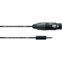 Cable de audio XLR hembra/minijack estéreo no balanceado de 1,5 m