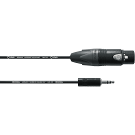 Cable de audio XLR hembra/minijack estéreo no balanceado de 1,5 m