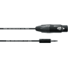 Cable de audio XLR hembra/minijack estéreo no balanceado de 1,5 m