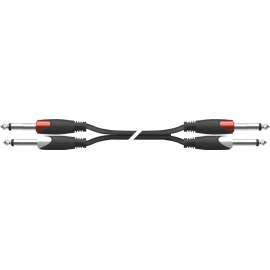 CABLE AUDIO PVC JACK MONO(x2)-JACK MONO(x2) SS - 2 m