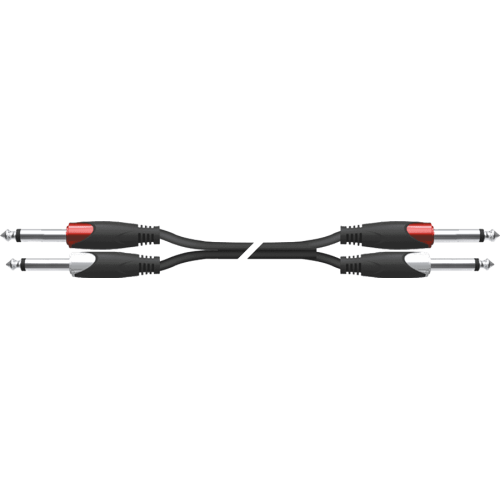 CABLE AUDIO PVC JACK MONO(x2)-JACK MONO(x2) SS - 2 m
