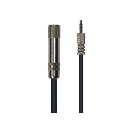 Cable de 3 metros de largo. Jack stereo macho de 3,5 a jack stereo hembra de 6,35