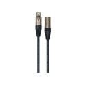 Cable de 3 metros de largo. Ideal para micrófonos. Conectores Neutrik. XLR macho a XLR hembra