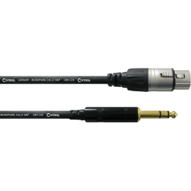 Cable de audio jack estéreo / XLR hembra - 30 cm