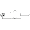 Cable de audio jack mono/XLR macho - 7,5 m