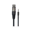 Cable de 3 metros de largo. Mini jack stereo macho a XLR hembra