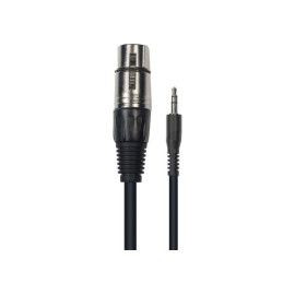 Cable de 3 metros de largo. Mini jack stereo macho a XLR hembra