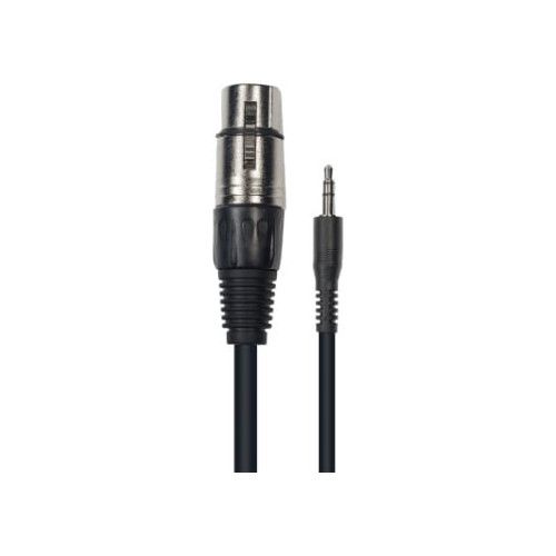 Cable de 3 metros de largo. Mini jack stereo macho a XLR hembra