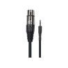 Cable de 3 metros de largo. Mini jack stereo macho a XLR hembra