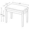 Banqueta Graduable Hidrau X24 Negro Brillo- Terciopelo