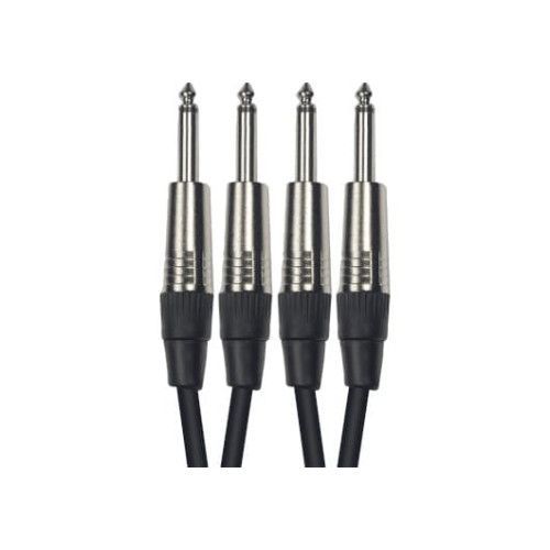 Cable de 3 metros de longitud. 2 jacks mono macho a 2 jacks mono macho