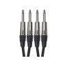 Cable de 3 metros de longitud. 2 jacks mono macho a 2 jacks mono macho