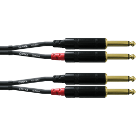 Cable de audio jack mono doble 60 cm