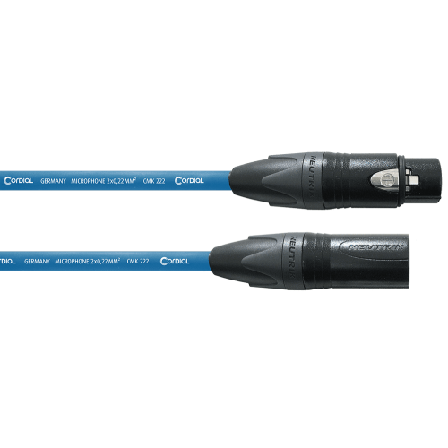 Cable de micrófono XLR 5 m azul