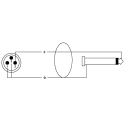 Cable de audio jack mono/XLR hembra de 5 m