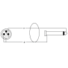 Cable de audio jack mono/XLR hembra de 5 m